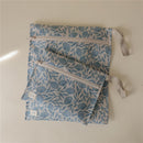 Mushie Water Resistant Wet Bag - 2 Pack - Blue Flowers