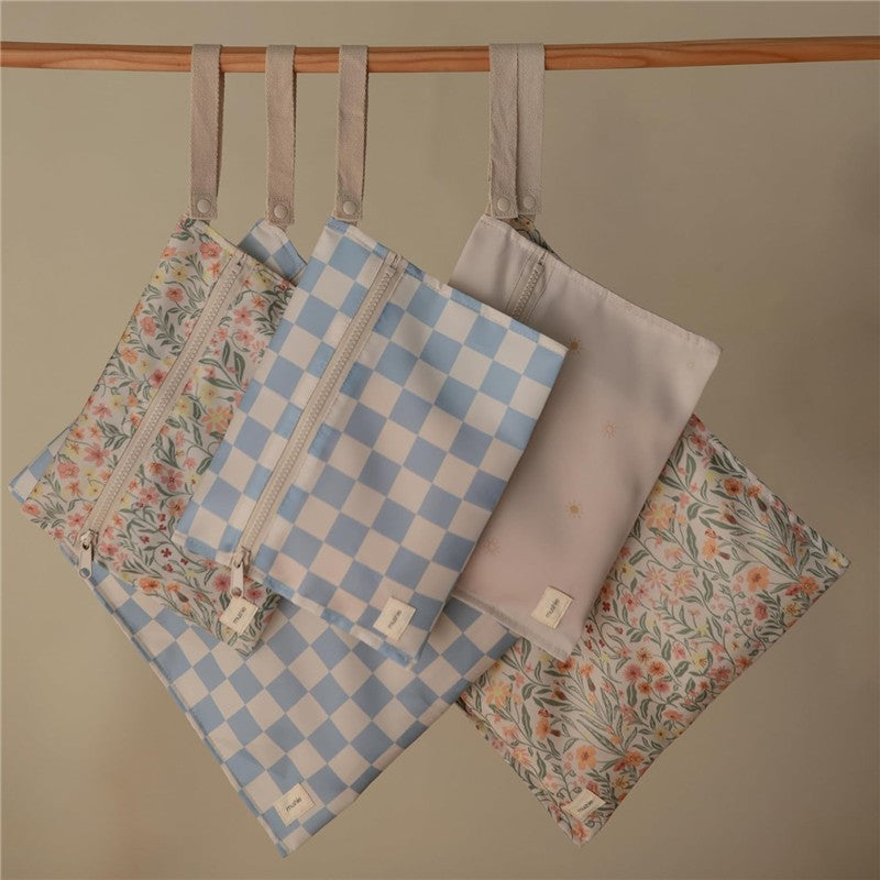 Mushie Water Resistant Wet Bag - 2 Pack - Pastel Blooms