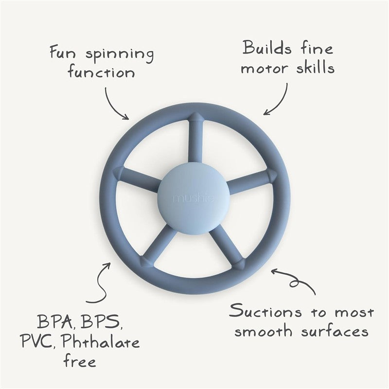 Mushie Wheel Suction Spinner Toy for Bath & Play Image 6