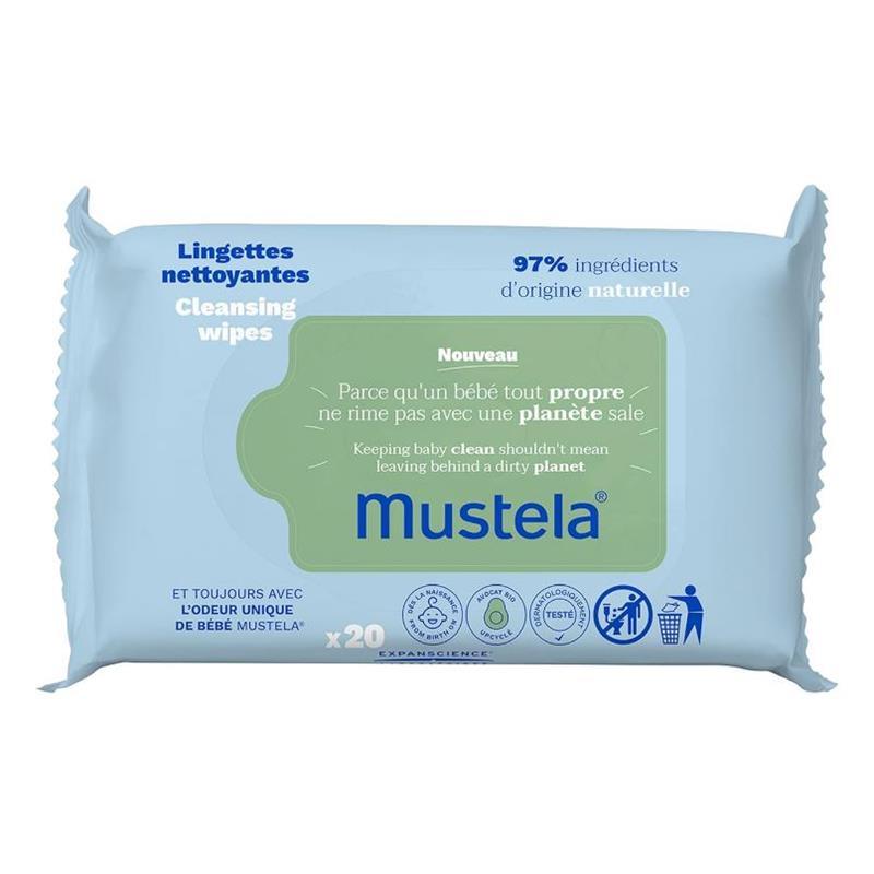 Mustela - 20Ct Baby Cleansing Wipes with Natural Avocado Image 1