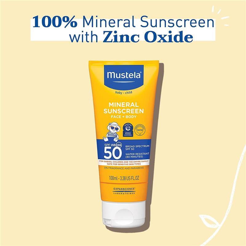 Mustela - Baby Mineral Sunscreen Lotion Face & Body SPF 50  Image 3