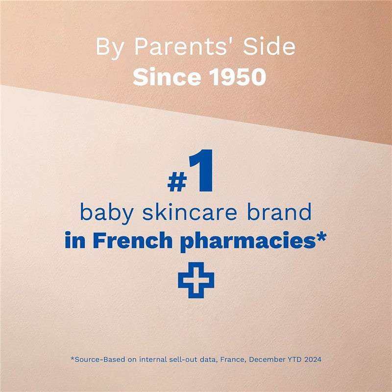 Mustela Gentle Shampoo is featured with text highlighting it as the
