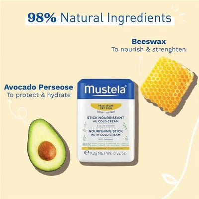 Mustela - Baby Nourishing Stick, Lip & Face Moisturizer for Dry Skin Image 2