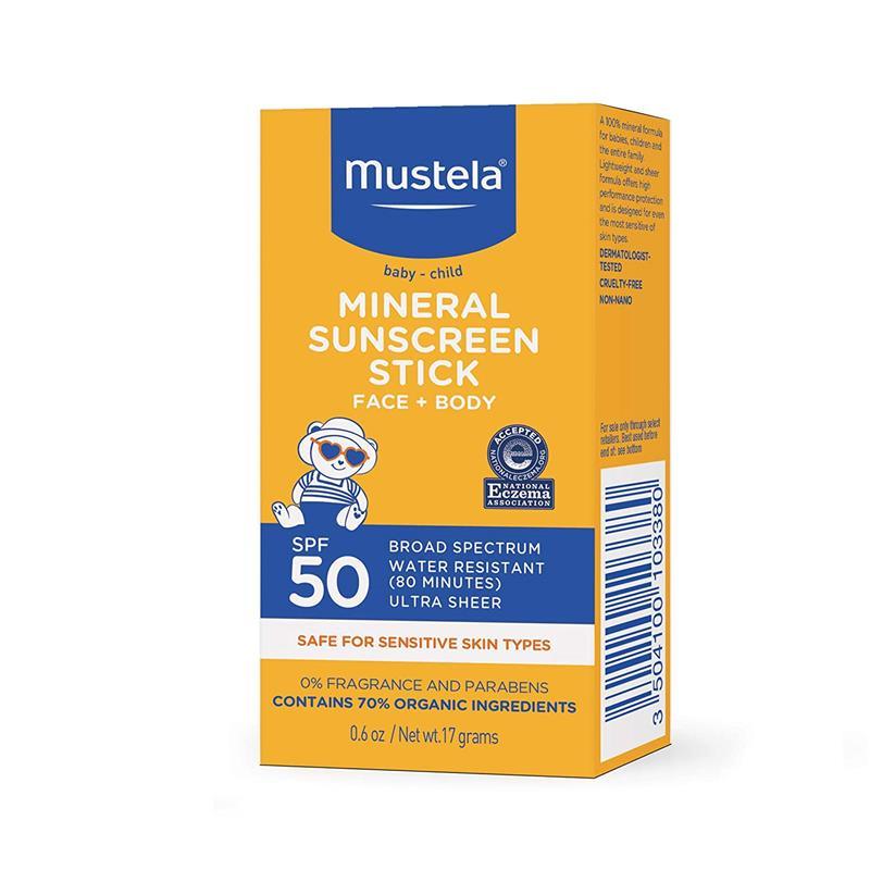 Mustela - Baby Mineral Sunscreen Stick SPF 50 Broad Spectrum Image 2