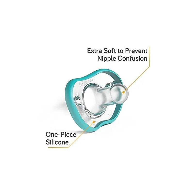 Nanobebe - Flexy Pacifier 2Pk, White (0-3 months)
