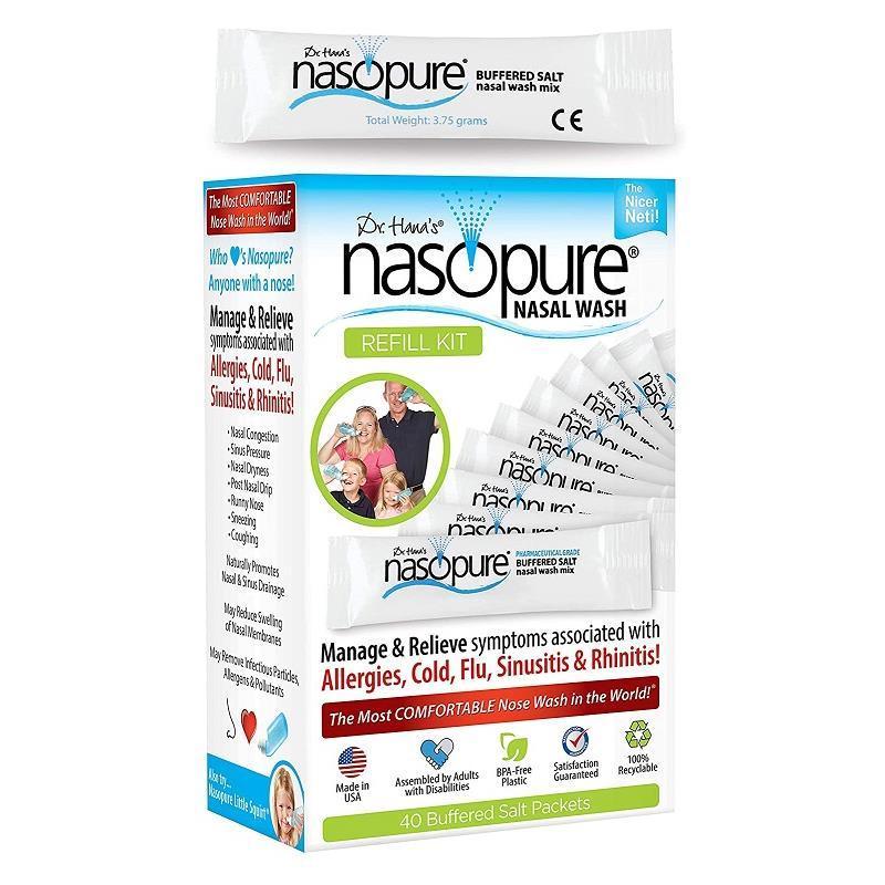 Nasopure Bottle Nasal Wash System Refill Kit 40Ct Image 1