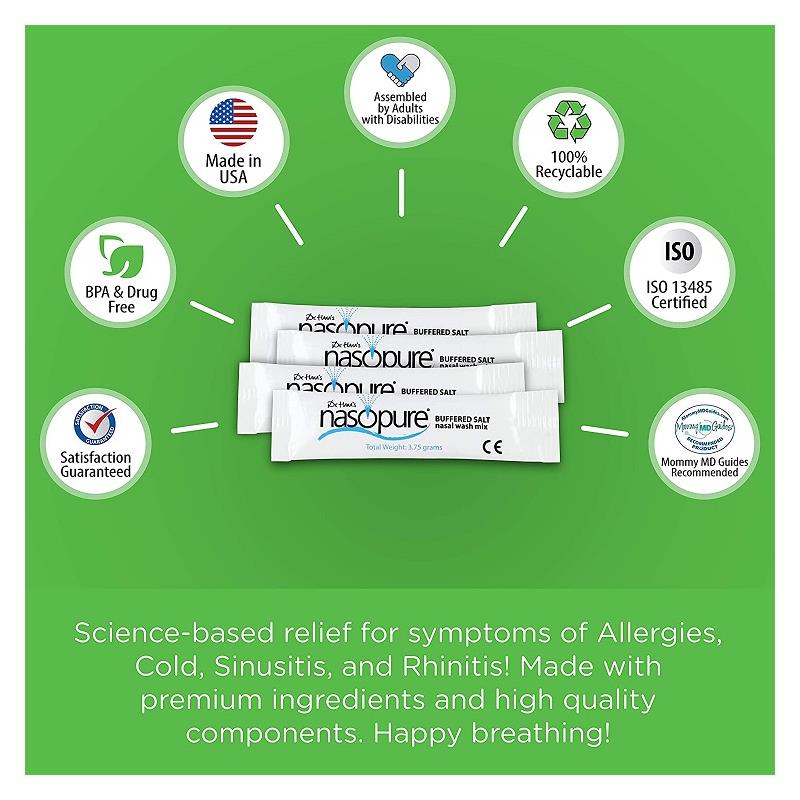 Nasopure Bottle Nasal Wash System Refill Kit 40Ct Image 3