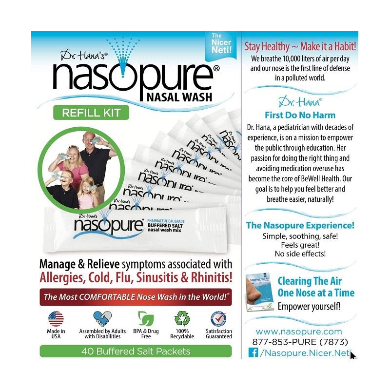 Nasopure Bottle Nasal Wash System Refill Kit 40Ct Image 7