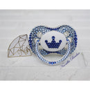 Neonilla Crystal - Pacifier With Swarovski Elite Crown Blue Bling Dummy  Image 1