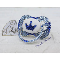 Neonilla Crystal Pacifier With Elite Crown Blue Bling Dummy Image 2