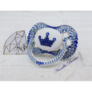 Neonilla Crystal - Pacifier With Swarovski Elite Crown Blue Bling Dummy  Image 2
