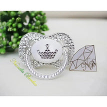 Neonilla Crystal Pacifier With Elite Crown Clear Pacifier With Crystals Bling Dummy Image 1