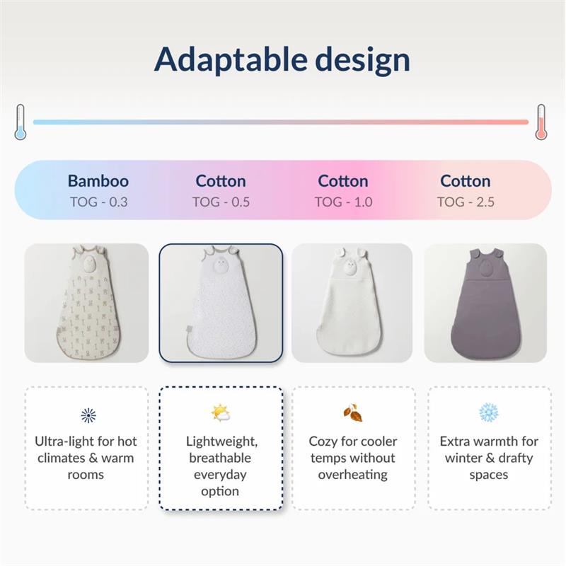 Lightweight and breathable Nested Bean Zen Sack Classic in soft pink, designed for infants aged 3 to 6 months.
