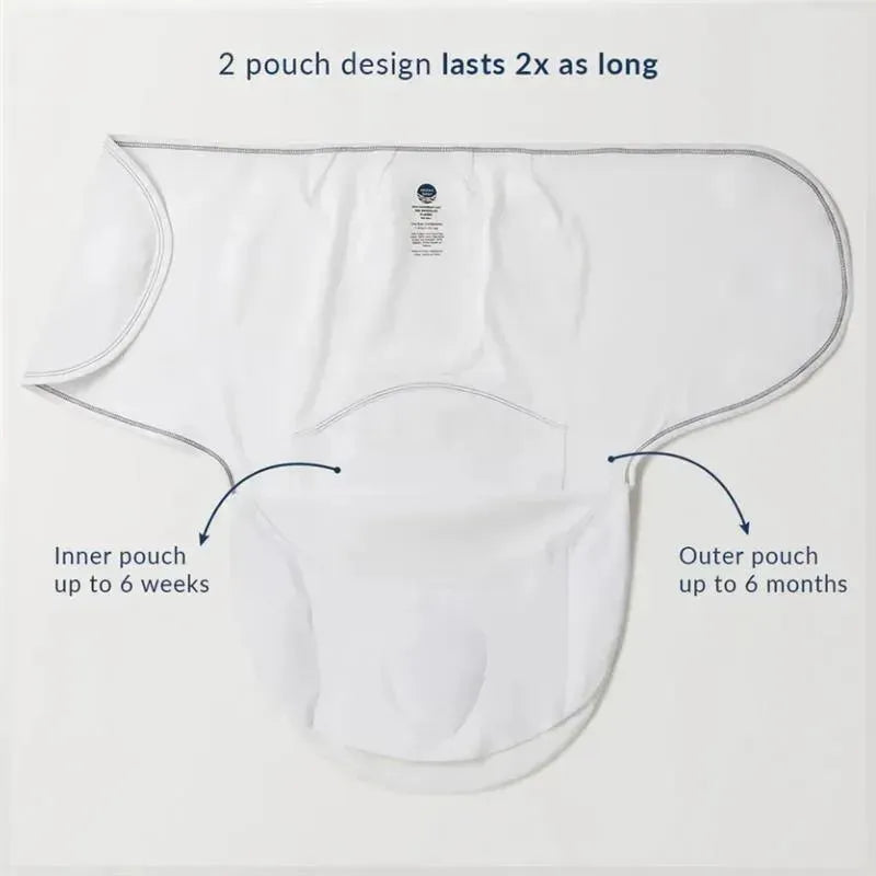 Nested Bean - Zen Swaddle Classic, Pearl White Image 2