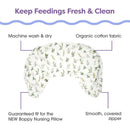 New Boppy Nursing Pillow Organic Cotton Cover- Green Leaves Image 3