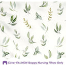 New Boppy Nursing Pillow Organic Cotton Cover- Green Leaves Image 4