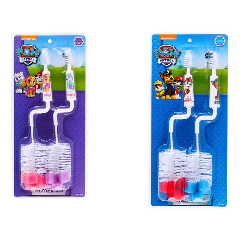 Nickelodeon Paw Patrol 2-Pack Bottle Brushes, Colors May Vary Image 1