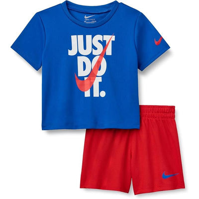 Nike Baby 2Pk Boys Dri-FIT Just Do It T-Shirt & Mesh Shorts, University Red Image 1