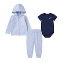 Nike Baby 3Pk Bodysuit Pant Set Cobalt Bliss Heather Image 1