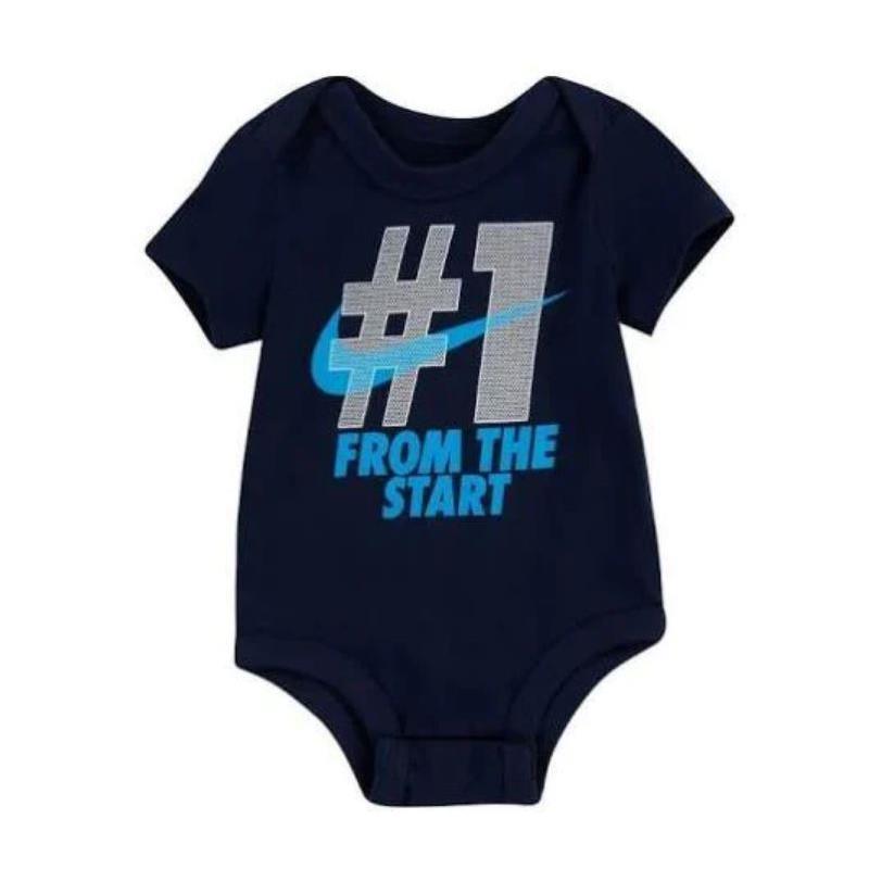 Nike Baby Bodysuit Short Sleeve 1 From the Start, Midnight Navy Image 1