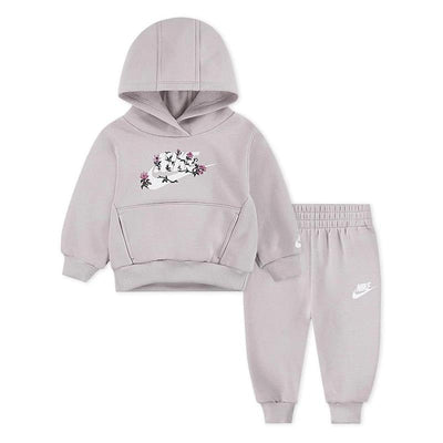 Nike Baby - Toddler Girls Floral Futura Graphic Hoodie and Joggers Set Image 1