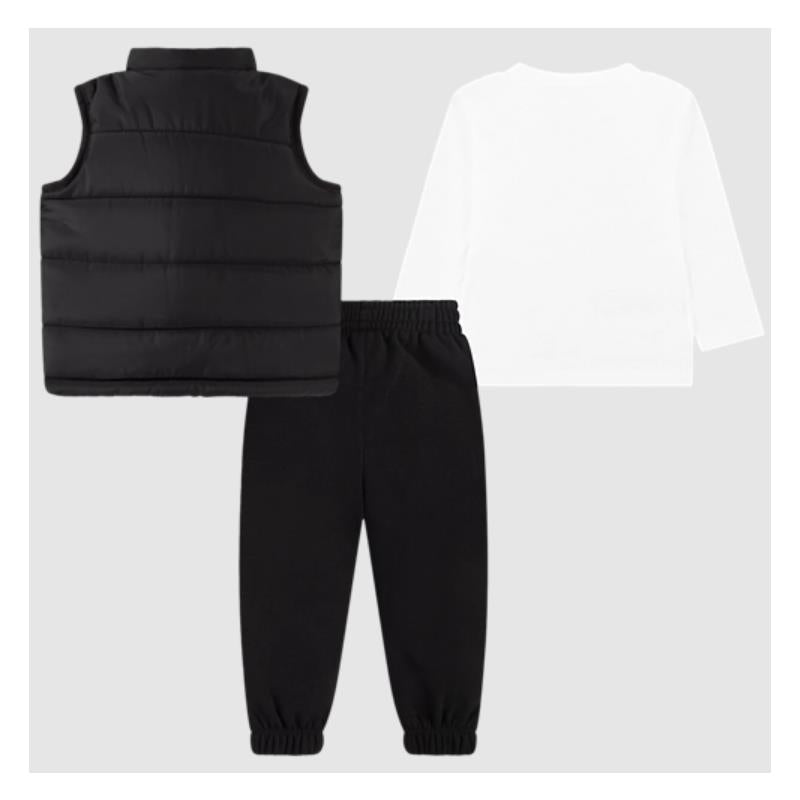 Nike - Solid Vest Set, Pant & Tshirt Long Sleeve Black Image 2