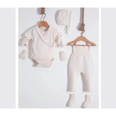 Nipperland - Baby Knitted Coming Home Set Cream Image 1