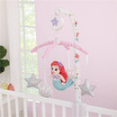 Disney Ariel musical mobile featuring a plush Ariel mermaid and silver star and shell decorations, designed for nursery use.
