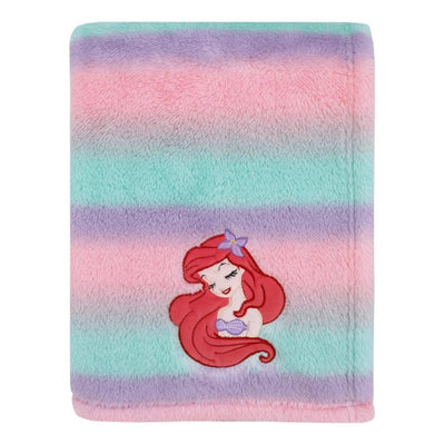 NoJo Disney Ariel Watercolor Wishes Ombre Plush Baby Blanket