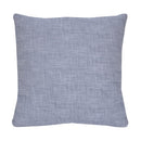 Blue decorative throw pillow with a textured fabric, featuring a design inspired by Mickey Mouse.
