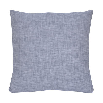 Blue decorative throw pillow with a textured fabric, featuring a design inspired by Mickey Mouse.