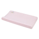 Pink changing pad cover featuring a whimsical design suitable for infants, part of the NoJo Disney Sweet Princess collection.