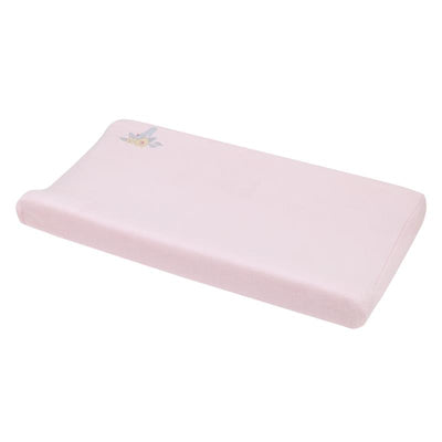 Pink changing pad cover featuring a whimsical design suitable for infants, part of the NoJo Disney Sweet Princess collection.