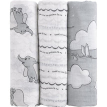 Nojo - Dumbo 3 Pk Printed Muslin Swaddles Image 1