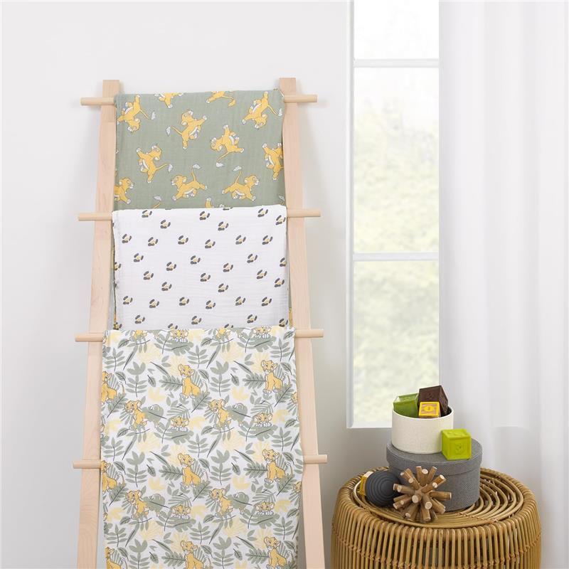 Nojo - Lion King 3 Pk Printed Muslin Swaddles Image 4