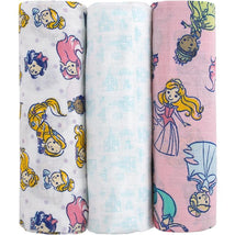 Nojo - Princess 3 Pk Printed Muslin Swaddles Image 1