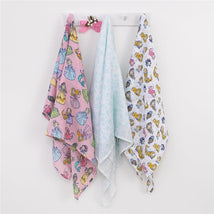 Nojo - Princess 3 Pk Printed Muslin Swaddles Image 2