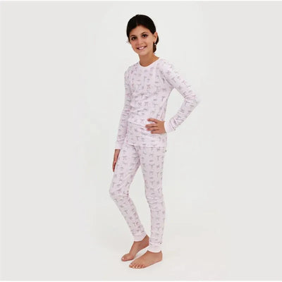 Noomie - Baby Girl Bows Long Sleeve Pajama Set Image 1