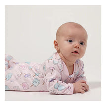 Noomie - Baby Girl Cotton Candy Zipper Footie Image 1