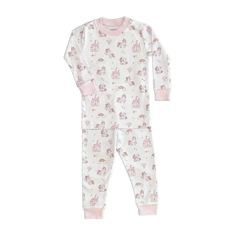 Noomie - Baby Girl Unicorn World Long Sleeve Pajama Set Image 2