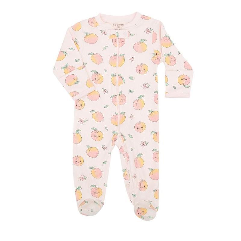 Noomie - Baby Girl Zipper Footie Peaches Image 1