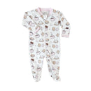Noomie - Baby Girl Zipper Footie Smores Pink Image 1