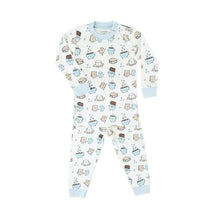 Noomie - Baby Smores Blue Long Sleeve Pajama Set Image 2