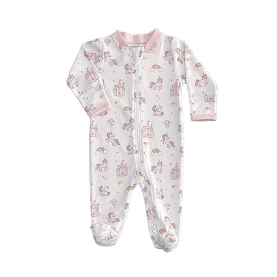 Noomie - Baby Unicorn World Zipper Footie Image 2