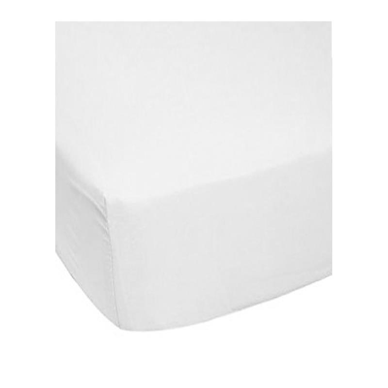 Noomie Crib Sheet - Solid White Image 1