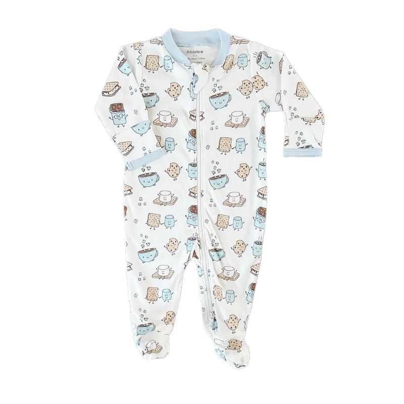 Noomie - Smores Blue Zipper Footie Image 2