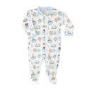 Noomie - Smores Blue Zipper Footie Image 2