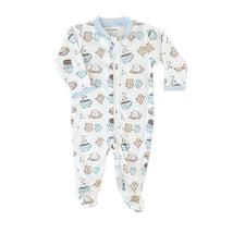 Noomie - Smores Blue Zipper Footie Image 2