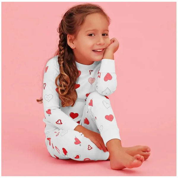 Noomie - Two Piece Pajama Valentine Hearts | MacroBaby