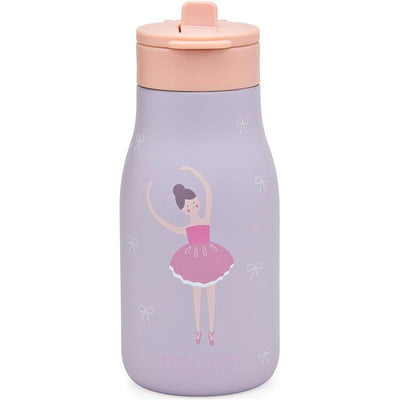 Nouka 10 oz Insulated Stainless Steel Kids Water Bottle, Fleur the Ballerina Image 1